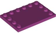 Plate Special 4 x 6, Studs on 3 Edges in Magenta