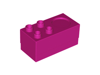 Duplo Stove 2 x 4 x 2 1/2 with 4 Studs and Burner in Magenta