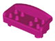 Duplo Couch / Sofa with Rounded Back and Eight Studs in Magenta