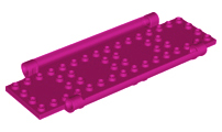 Plate Special Book Cover Back 6 x 16 with Pin Holes in Magenta