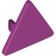 Road Sign Clip-on 2.2 x 2.667 Triangular with Open O Clip in Magenta