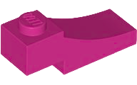 Brick Curved, 3 x 1 with 1/3 Inverted Cutout in Magenta
