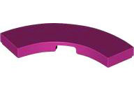 Tile 3 x 3 Curved, Macaroni in Magenta