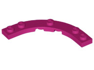 Plate Round Corner 5 x 5 with 4 x 4 Round Cutout in Magenta