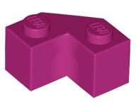 Brick Wedged 2 x 2 Facet in Magenta