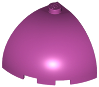 Brick Round Corner 3 x 3 x 2 Dome Top in Magenta
