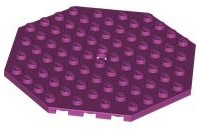Plate Special 10 x 10 Octagonal with Hole in Magenta