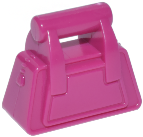 Bag / Handbag / Purse Angular with Zipper [Plain] in Magenta