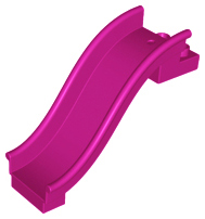 Duplo Playground Slide Straight with Two Top Studs in Magenta
