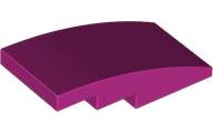 Brick Curved 4 x 2 No Studs in Magenta