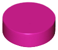 Tile Round 1 x 1 in Magenta