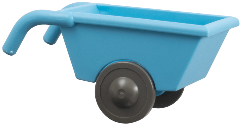 Duplo Wheelbarrow with Dark Gray Wheels in Maersk Blue