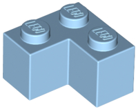 Brick 2 x 2 Corner in Maersk Blue