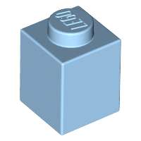 Brick 1 x 1 in Maersk Blue