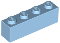 Brick 1 x 4 in Maersk Blue