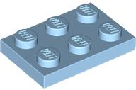 Plate 2 x 3 in Maersk Blue