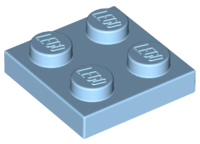 Plate 2 x 2 in Maersk Blue