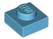 Plate 1 x 1 in Maersk Blue