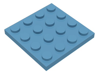 Plate 4 x 4 in Maersk Blue
