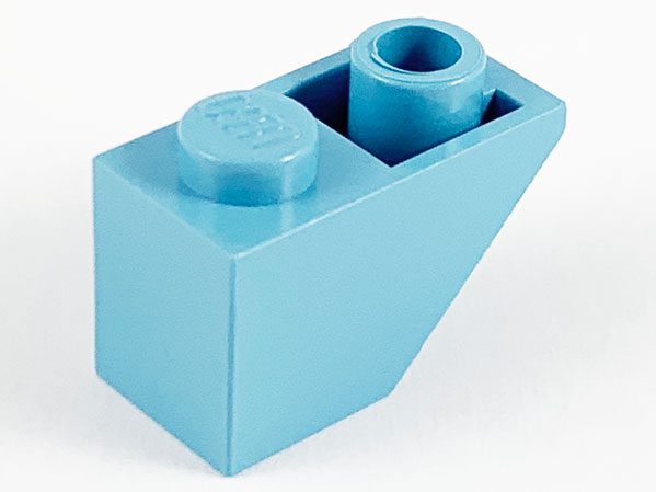Brick Sloped Inverted 45° 2 x 1 in Maersk Blue