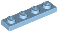 Plate 1 x 4 in Maersk Blue