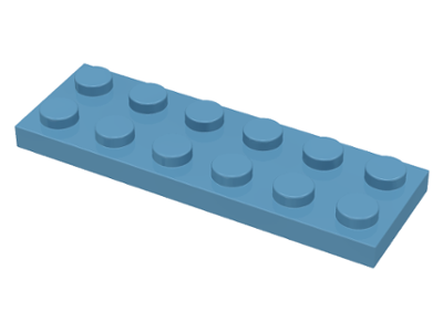 Plate 2 x 6 in Maersk Blue