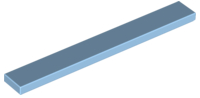 Tile 1 x 8 with Groove in Maersk Blue