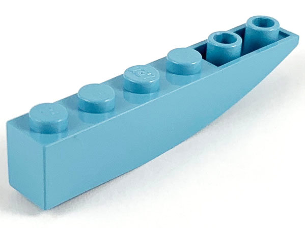Brick Curved Inverted 6 x 1 in Maersk Blue