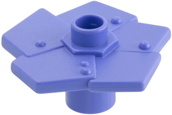 Duplo Plant Flower Metal Design with 5 Petals (Little Robots) in Medium Violet