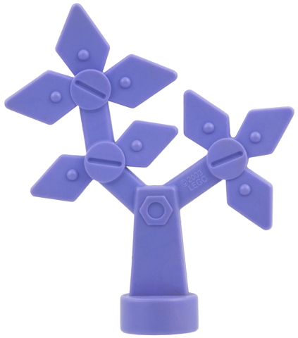 Duplo Flower, Faux Metal Bolts and Rivets Design, 8 Petals in Medium Violet
