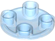 Plate Round 2 x 2 with Rounded Bottom [Boat Stud] in Trans-Medium Blue