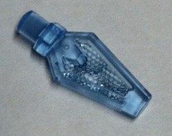 Weapon Pike / Spear Tip with Bar in Trans-Medium Blue