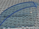 Windscreen 8 x 4 x 5 Curved with 2 Fingers in Trans-Medium Blue