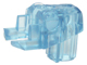 Large Figure Head Connector Block Eye/Brain Stalk in Trans-Medium Blue