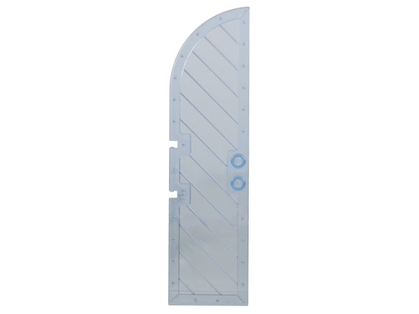 Door 1 x 4 x 11 1/3 Arched Top in Trans-Medium Blue