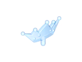 Headwear Accessory Crown / Tiara in Trans-Medium Blue