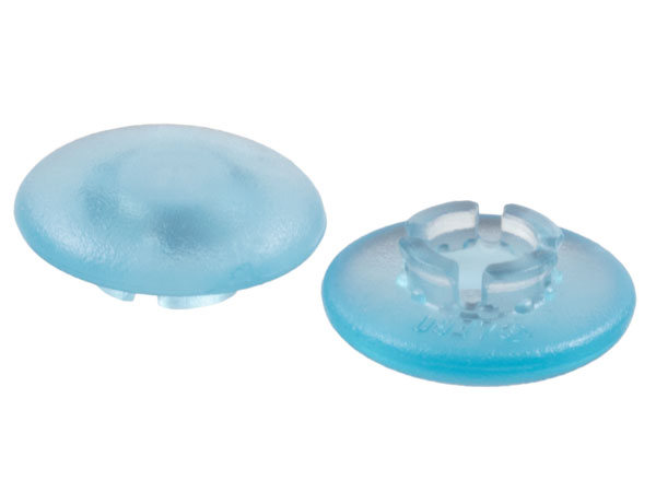 Clikits Icon, Round 2 x 2 Small Thin with Pin in Trans-Medium Blue
