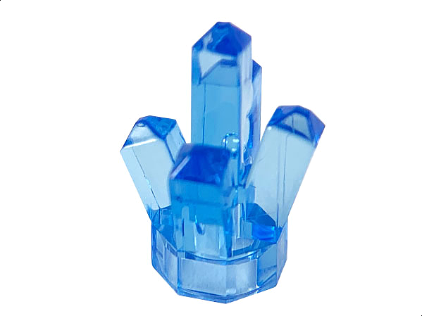 Rock 1 x 1 Crystal 5 Point in Trans-Medium Blue