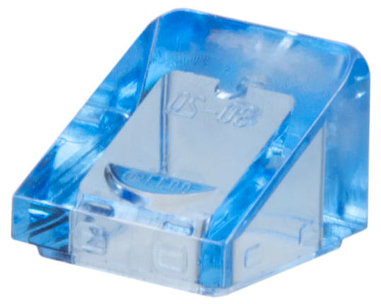 Brick Sloped 30° 1 x 1 x 2/3 (Cheese Slope) in Trans-Medium Blue