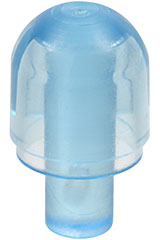 Light Cover 1 x 1 Round with Internal Bar / Bionicle Barraki Eye in Trans-Medium Blue