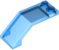 Windscreen 5 x 2 x 1 2/3 in Trans-Medium Blue