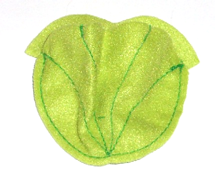 Belville, Sleeping Bag / Baby Pouch, Leaf with Contrast Stitching in Medium Lime