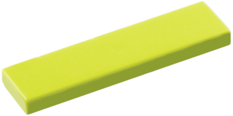 Tile 1 x 4 with Groove in Medium Lime