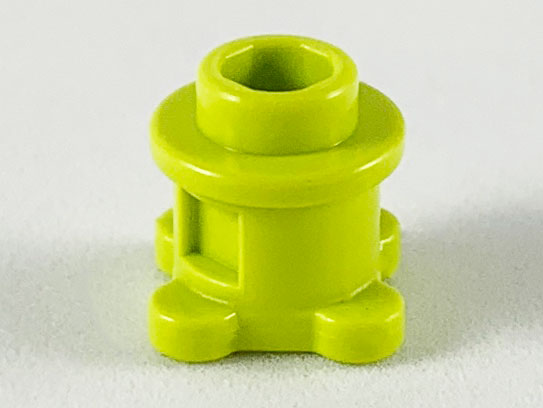 Belville / Scala, Brick Round 1 x 1 x 2/3 Round in Medium Lime