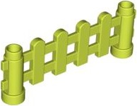 Duplo Fence 1 x 6 x 2 Paled (Picket) in Medium Lime