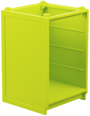 Scala, Cupboard / Dresser 6 x 6 x 7 2/3 without Top in Medium Lime