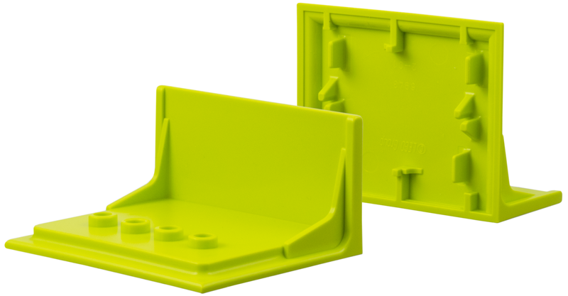 Scala, Building, Wall Shelf 6 x 3 x 4 in Medium Lime