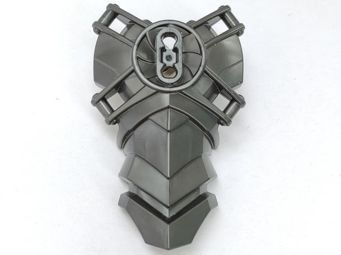 Large Figure Torso Cover, Armour with 4 Handles in Pearl Dark Gray