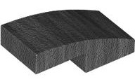 Brick Curved 2 x 1 No Studs [1/2 Bow] in Pearl Dark Gray