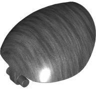 Large Figure Shoulder Cover, Armor, Round, Smooth with Bar in Pearl Dark Gray